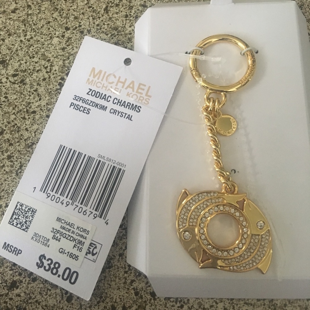 MK PISCES ZODIAC CHARM